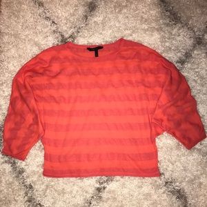 BCBGMAXAZRIA Women Coral Peasant Top